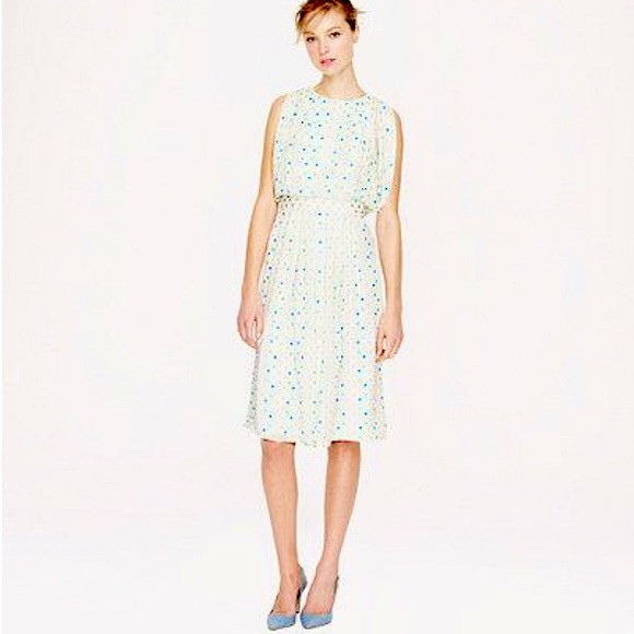 *NWT* J.CREW Wonder Dot Chiffon Midi Dress – Women's S/4 - Picture 10 of 10